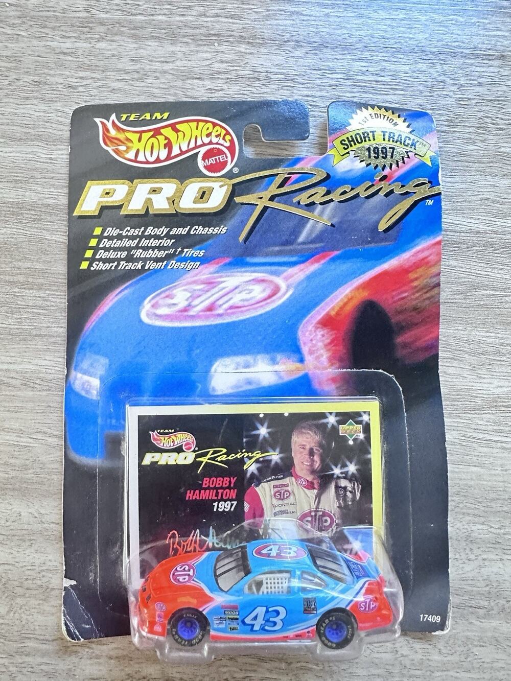 Team Hot Wheels 1/64 NASCAR diecast #43 Bobby Hamilton 1997 Racing Pontiac H97